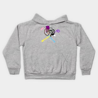 LGBT Queer Wheelchair and Cross Crutches Kids Hoodie